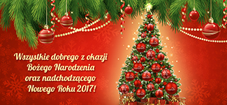 Wszystkie dobrego z okazji Bożego Narodzenia oraz nadchodzącego Nowego Roku 2017!